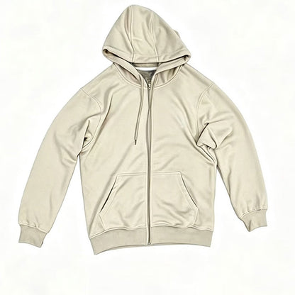 Women's new leisure hooded zipper design sweater coat
