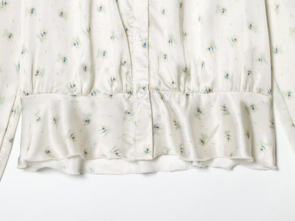 Women's bow decoration printed shirt