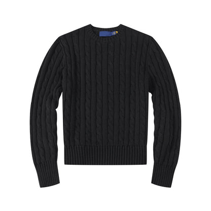 Women's new casual versatile embroidered pullover slim sweater