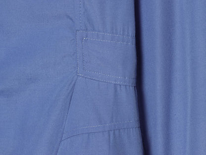 Women's short skirt style hemline poplin shirt