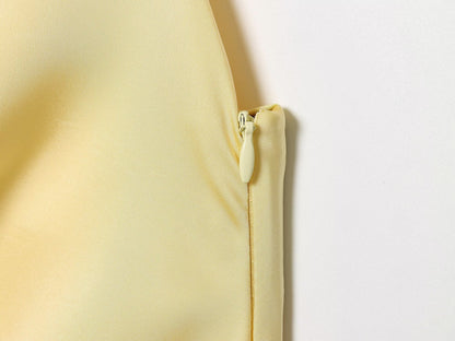 Women's satin textured belt mini dress