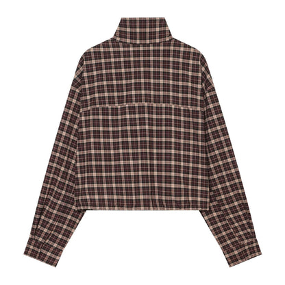 suit Women's 2 pieces casual short plaid Coat+culottes