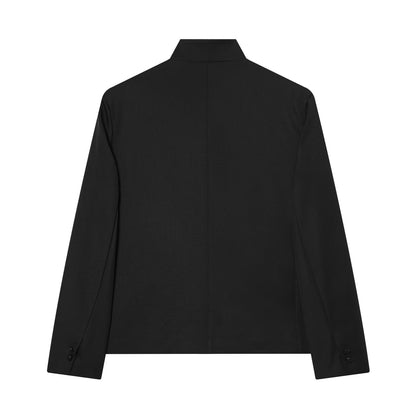 Women's breasted decorative high neck Blazer Coat