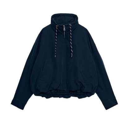 Women's with drawstring short cotton jacket Coat
