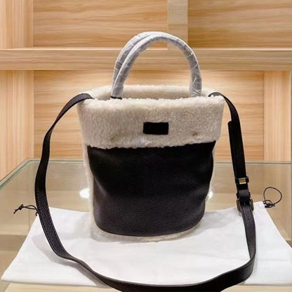 New plush bucket bag camera bag postman bag