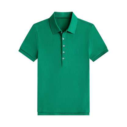 Women's new slim five-button polo shirt lapel T-shirt