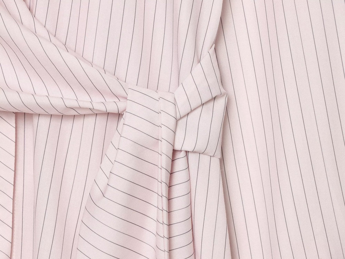 Women's Side Lace up decorative Striped Shirt