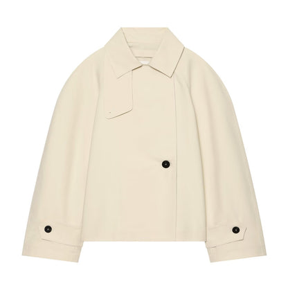 Women's loose short windbreaker Coat