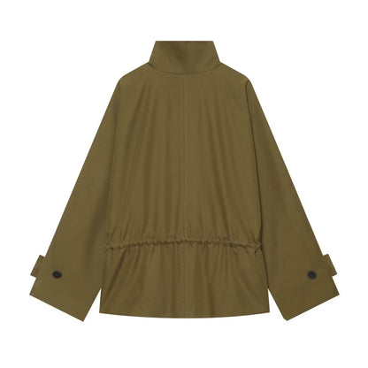 Women's with drawstring loose parka Coat
