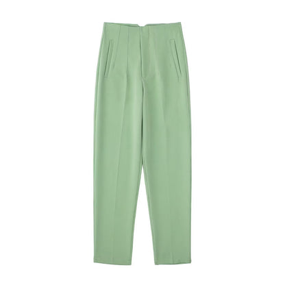 2026 Women's multi-color pleated high waisted pants