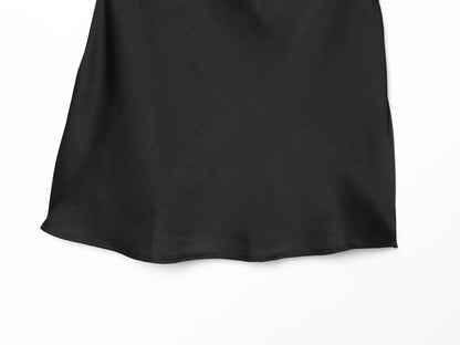 Women's satin textured halter neck dress