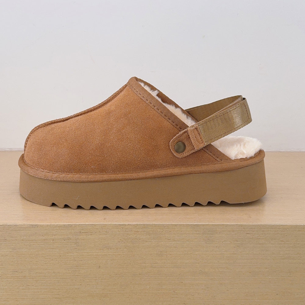 Women's new serrated bottom two slippers snow boots