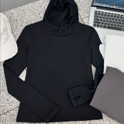 2026 women's new hooded long-sleeved yoga T-shirt for running and cycling