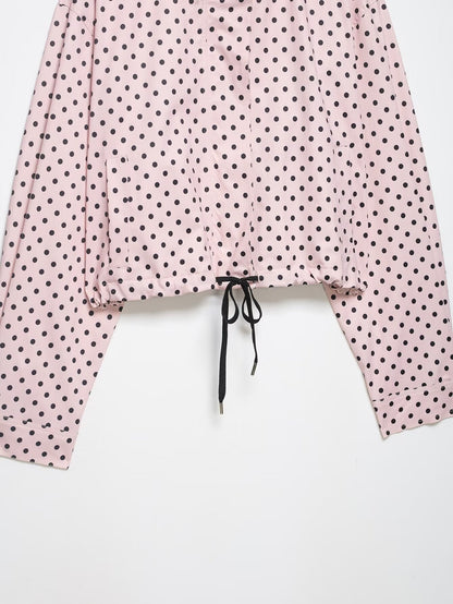 suit Women's 2 pieces polka dot chiffon Coat+shorts