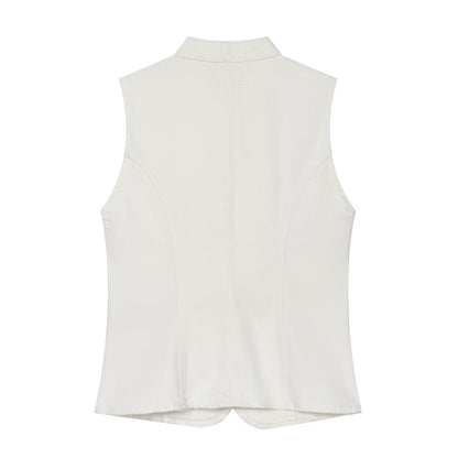Women's Breasted decorative denim top