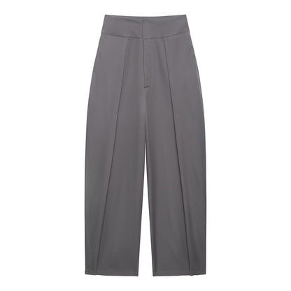 Women's high waisted pleated balloon version casual pants