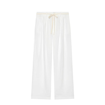 suit Women's 2 pieces Edge decoration linen blend shirt + pants