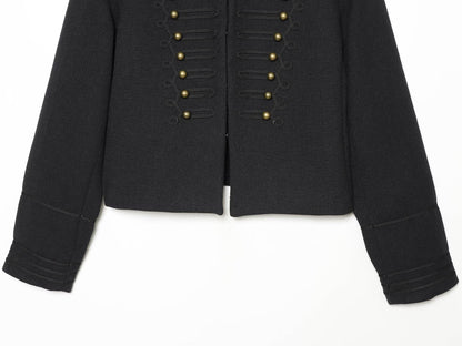 Women's Short rope knot buckle Jacket Coat