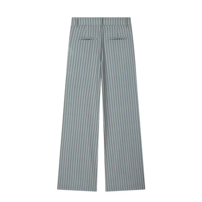 suit Women's 2 pieces sleeveless striped vest+Pants
