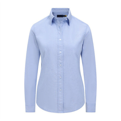 Women's new casual Joker embroidered button-type long-sleeved shirt chic top