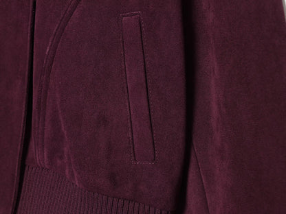 Women's Anti suede effect short stand collar Coat