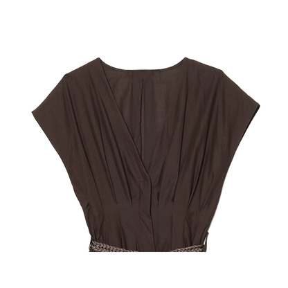 Women's with Belt vacation style cotton dress