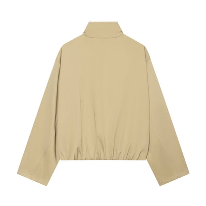 Women's short double breasted windbreaker Coat