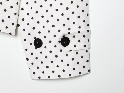 Women's with Belt polka dot windbreaker Coat