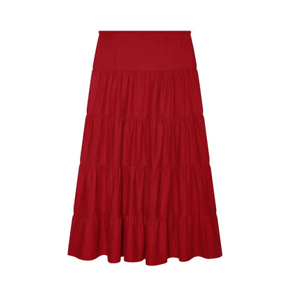 suit Women's 2 pieces linen blend pleated halter neck top+Skirts