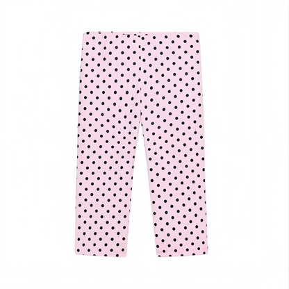 Women's slim casual polka dot cropped pants