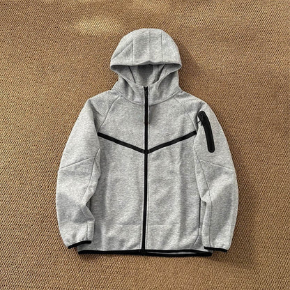 New casual Joker loose slim hooded zipper coat