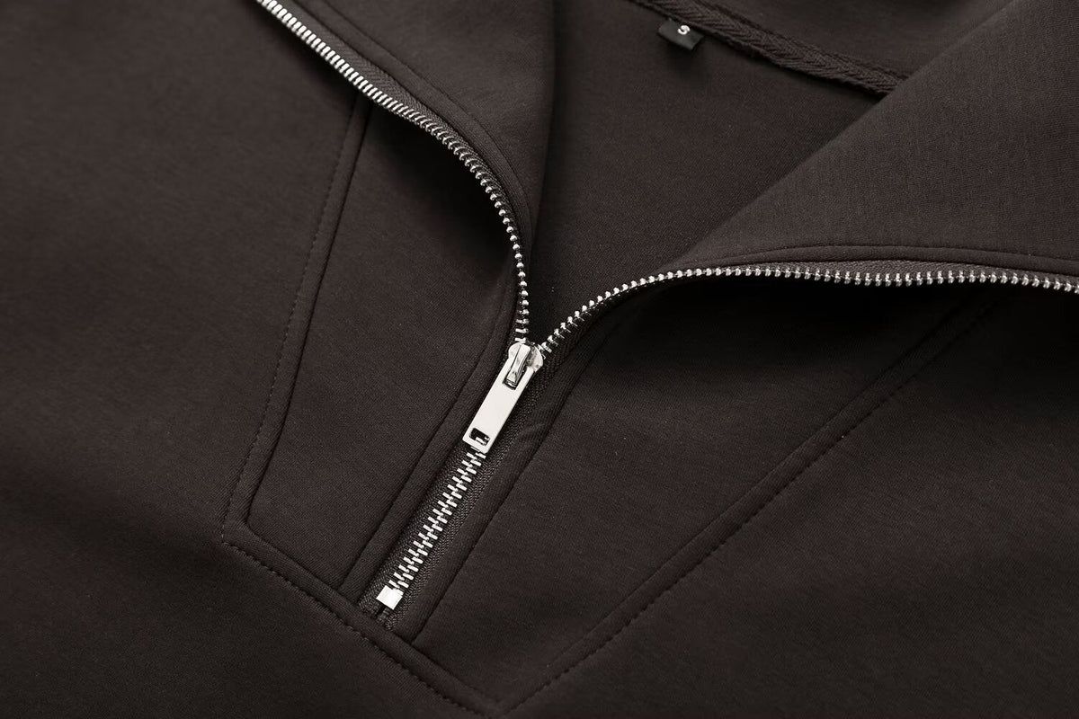 suit Women's 2 pieces zipper design comfortable casual sweatshirt +Pants