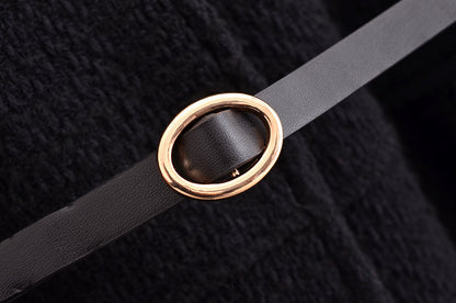 Women's with belt textured jacket Coat