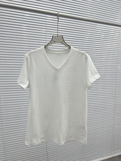 Women's new embroidered short-sleeved casual slim T-shirt