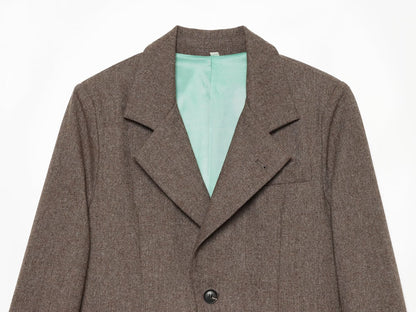 Women's flip cover decoration wool blend Blazer Coat