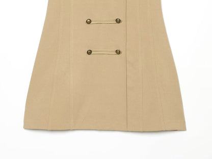 Women's buckle decoration mini dress