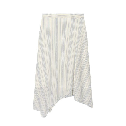 suit Women's 2 pieces sleeveless O Neck striped shirt+Skirts