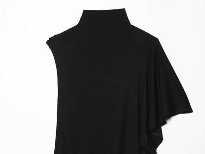 Women's new asymmetric long style pleated top