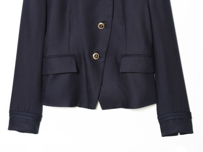 Women's gold button decoration slim Blazer Coat