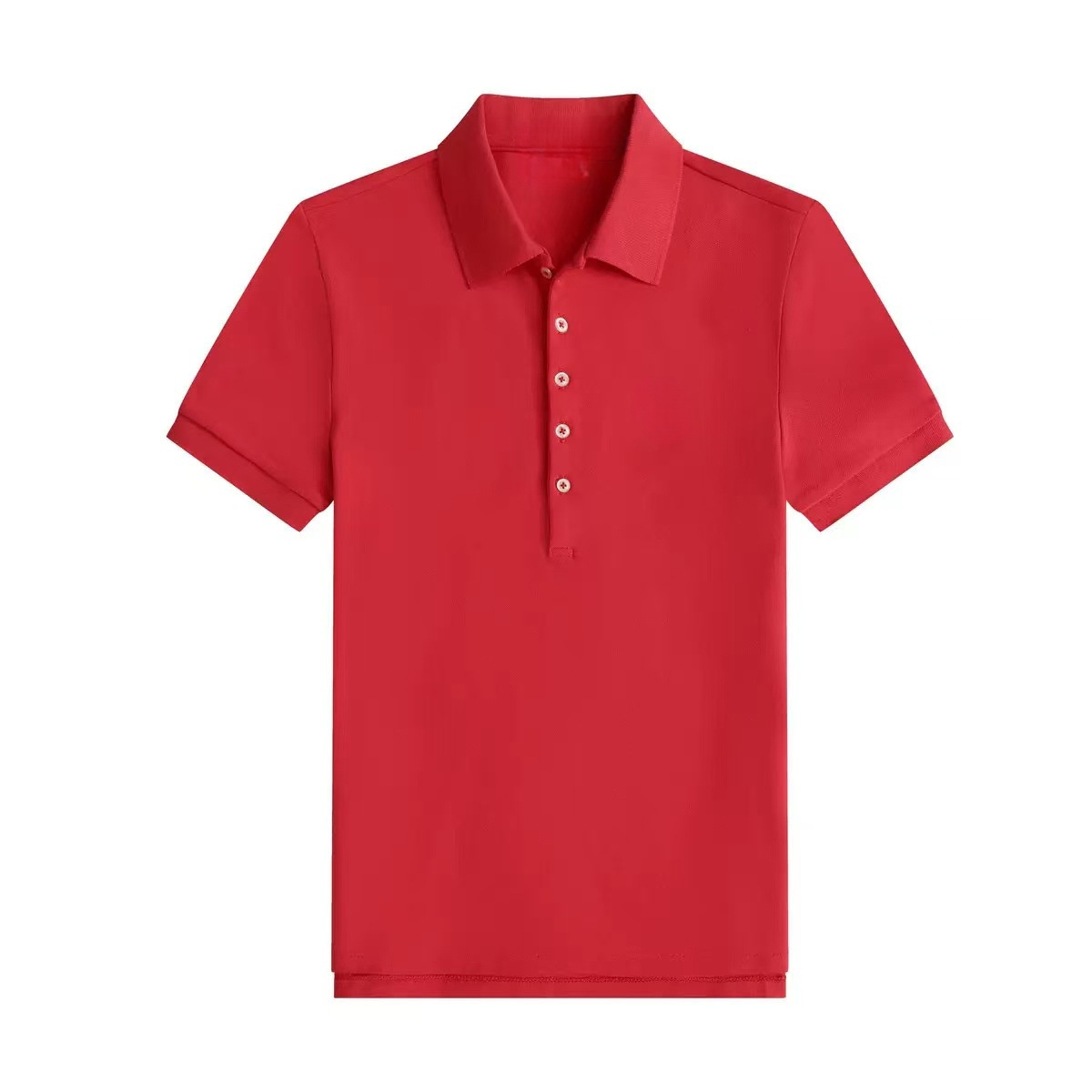 Women's new slim five-button polo shirt lapel T-shirt