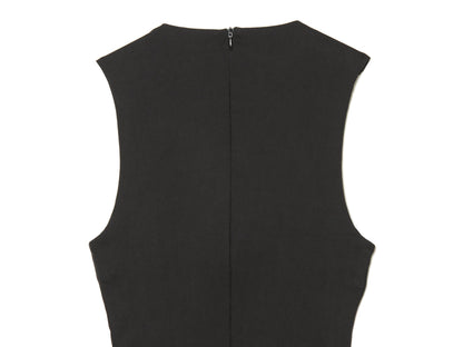 Women's black slim balloon effect dress