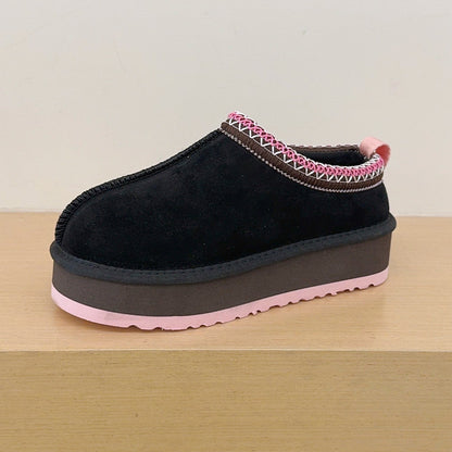 Women's new thick-soled folk wind warm velvet snow boots