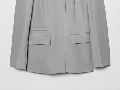 suit Women's 2 pieces long sleeved contrasting collar Blazer Coat +Pants