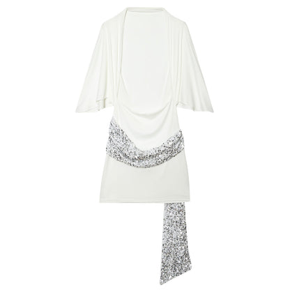 Women's Bead patchwork mini dress