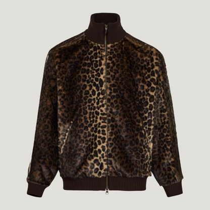 Women's New Leisure Leopard Sports Zipper Jacket