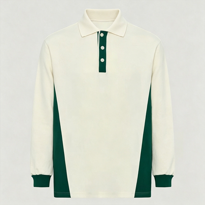 New leisure lapel button long sleeve T-shirt sweater