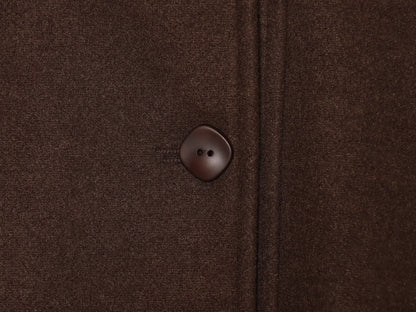Women's standing collar double breasted woolen Coat