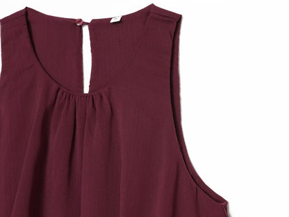 Women's sleeveless draped cake dress