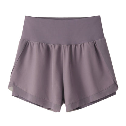 LU Women's new high waist and abdomen anti-exposure shorts
