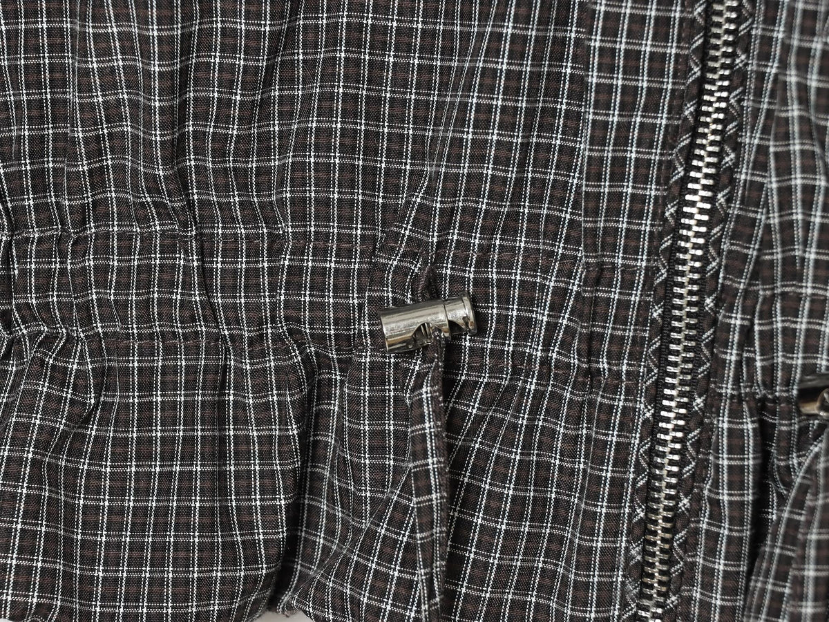Women's plaid stand collar cotton jacket Coat